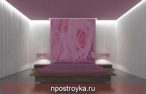 Натяжные потолки парящие в комнате 15 кв м.,