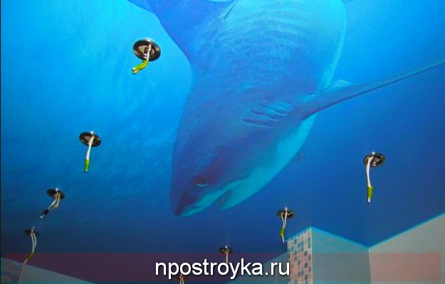 натяжные потолки 3d фото