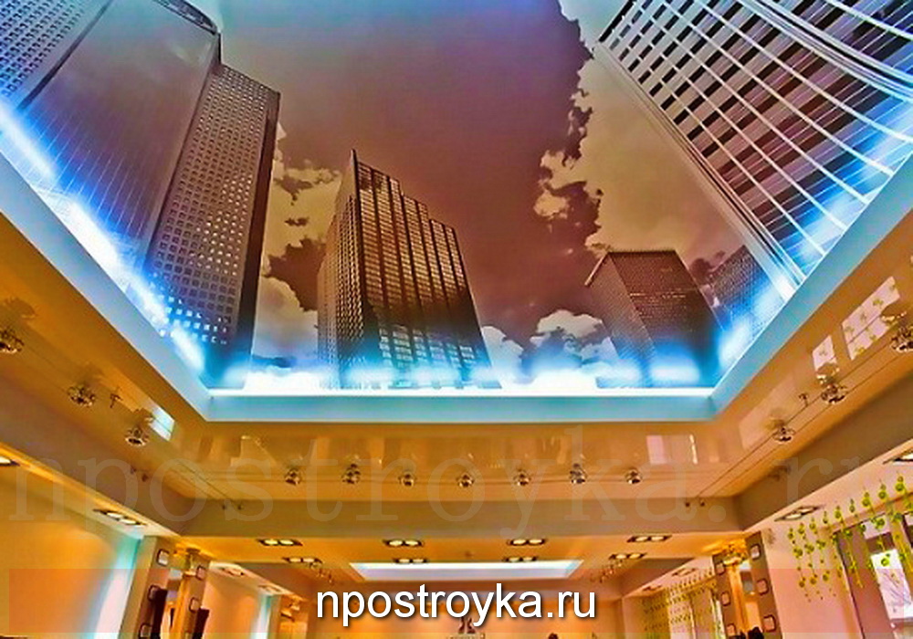 Натяжные потолки 3Д. Трехмерная фотопечать