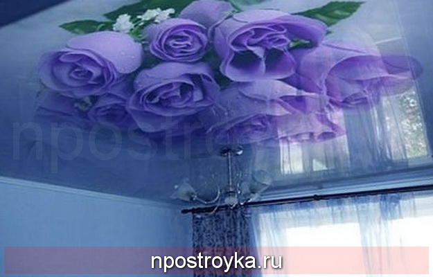 натяжные потолки 3d фото