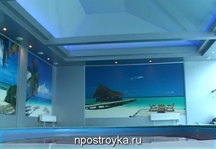натяжные потолки 3d фото
