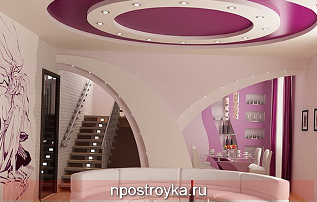 Матовые цветные натяжные потолки