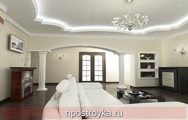 Увеличить фото фигурные натяжные потолки фото