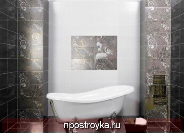 комбинированная плитка с рисунком