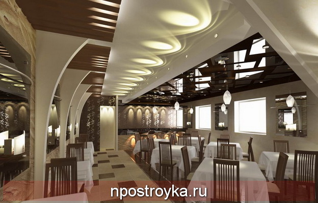 натяжные потолки в ресторане натяжные потолки в ресторане