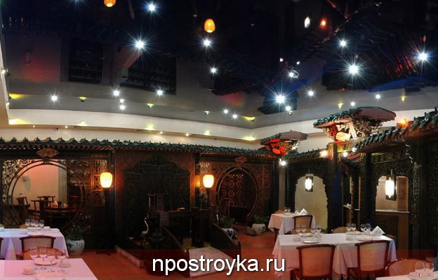 натяжные потолки в ресторане натяжные потолки в ресторане