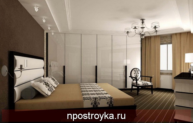 натяжной потолок в интерьере Модерн