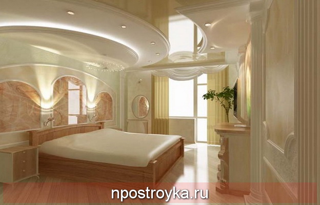 натяжной потолок в интерьере Романтизм