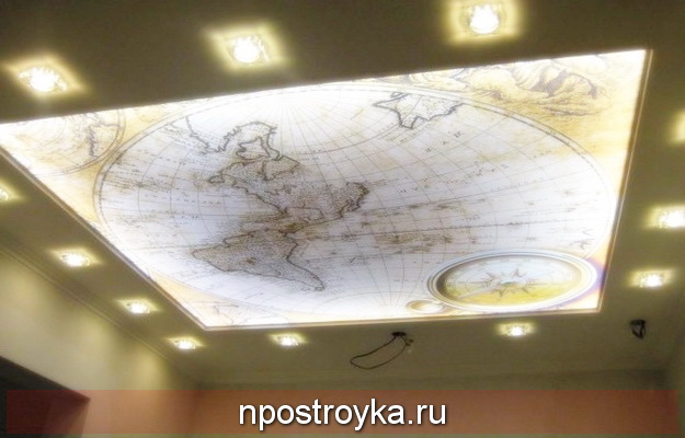 Подсветка натяжного потолка изнутри Подсветка натяжного потолка изнутри