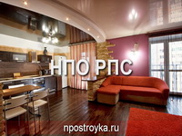 двухуровневые натяжные потолки фото