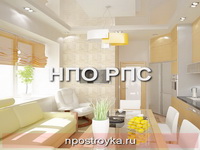 глянцевый натяжной потолок фото