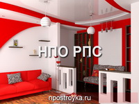 глянцевый натяжной потолок фото