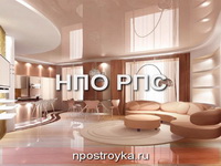 глянцевый натяжной потолок фото