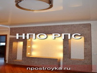 глянцевый натяжной потолок фото