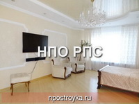 глянцевый натяжной потолок фото