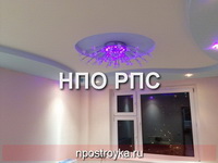 двухуровневые натяжные потолки фото