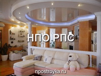 двухуровневые натяжные потолки фото