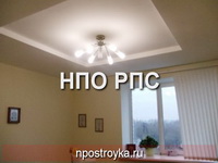 двухуровневые натяжные потолки фото
