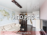 глянцевый натяжной потолок фото