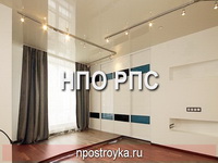 глянцевый натяжной потолок фото